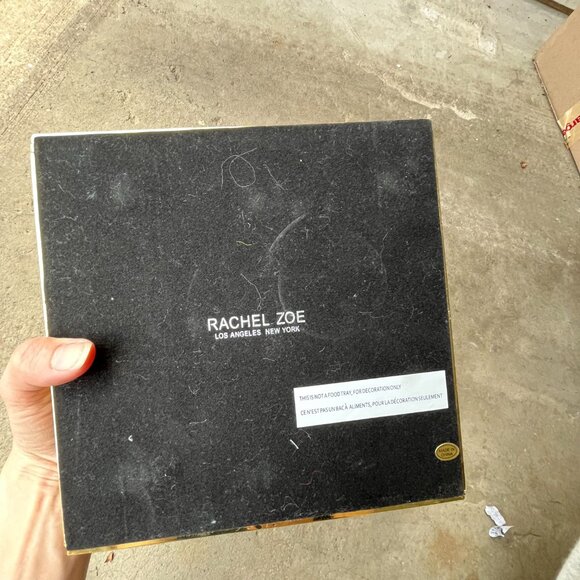 Rachel Zoe Glass Vanity Trinket Tray Leopard Cheetah Gold Tone Office Bathroom 2 - Picture 8 of 14